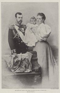 Lo Zar e la Zarina, con la loro Figlia, la Granduchessa Olga
