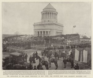 La dedicazione del monumento a Grant a New York, il settimo reggimento di New York in marcia da English Photographer