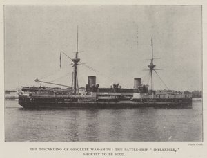 La dismissione delle navi da guerra obsolete, la nave da battaglia Inflexible, prossima alla vendita da English Photographer