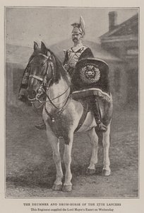 Il tamburino e il cavallo tamburino dei 17th Lancers da English Photographer