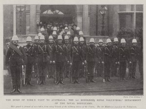 La visita del Duca di York in Australia, il distaccamento dei Volontari del 1° Middlesex Rifle della Guardia Reale da English Photographer