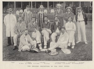 I Cricketer Inglesi nelle Indie Occidentali, 1895 da English Photographer