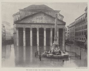 Le inondazioni a Roma, il Pantheon durante l