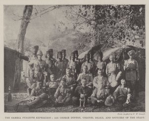 La spedizione punitiva in Gambia, Sir George Denton, colonnello Brake e ufficiali dello staff da English Photographer