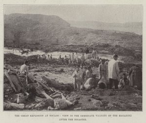 La grande esplosione a Tolone, vista nelle immediate vicinanze del magazzino dopo il disastro da English Photographer