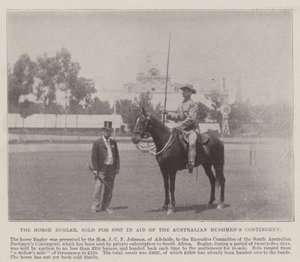 Il trombettiere a cavallo, venduto per £2627 a favore del contingente australiano Bushmen, Adelaide. Illustrazione per The Illustrated London News, 26 maggio 1900