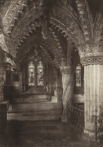 La cappella della Madonna, Rosslyn Chapel, Midlothian (foto b/n)