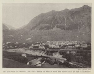 La Frana in Svizzera, il Villaggio di Airolo, con il Sasso Rosso sullo Sfondo