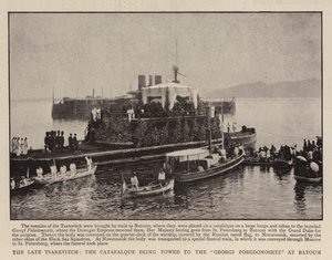 Il defunto zarevic, il catafalco trainato verso il Georgi Pobedonosetz a Batumi da English Photographer