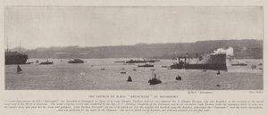 Il varo della HMS Encounter a Devonport da English Photographer