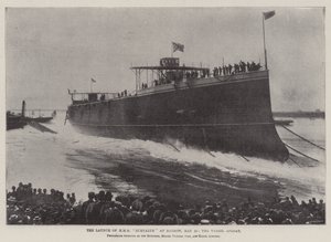 Il varo della HMS Euryalus a Barrow, 20 maggio, la nave galleggiante