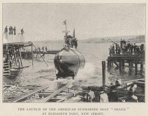 Il varo del sottomarino americano Shark a Elizabeth Port, New Jersey da English Photographer