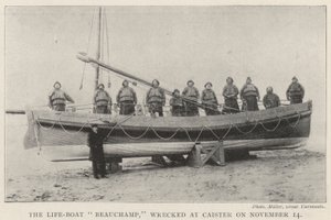 La scialuppa di salvataggio Beauchamp, naufragata a Caister il 14 novembre da English Photographer