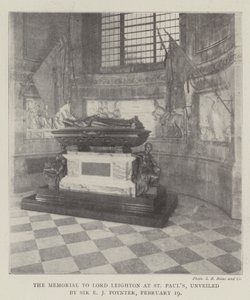 Il memoriale a Lord Leighton a San Paolo, svelato da Sir E J Poynter, 19 febbraio da English Photographer