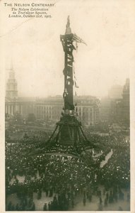 Celebrazione di Nelson a Trafalgar Square, Londra, 21 ottobre 1905 da English Photographer