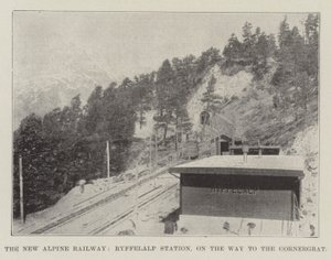 La nuova ferrovia alpina, stazione di Ryffelalp, sulla strada per il Gornergrat
