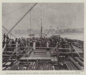Il nuovo Palazzo Marino e Molo a Brighton, la Sindaca fissa la prima colonna del padiglione da English Photographer