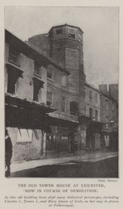 La vecchia casa della torre a Leicester, ora in corso di demolizione da English Photographer