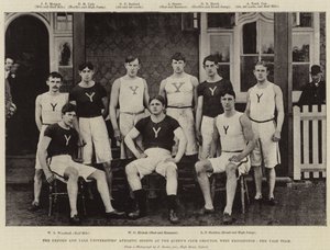Gli Sport Atletici delle Università di Oxford e Yale ai Queens Club Grounds, West Kensington, la Squadra di Yale
