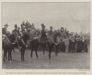 Il Principe di Galles a Cheltenham, Sua Altezza Reale ispeziona i Royal Gloucestershire Hussars da English Photographer