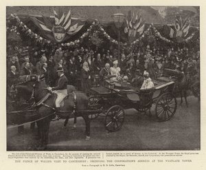 La visita del principe di Galles a Canterbury, ricevendo l