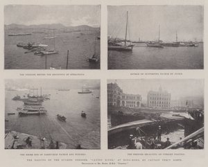 Il recupero della draga affondata, Fiume Canton, a Hong Kong, da parte del Capitano Percy Scott da English Photographer