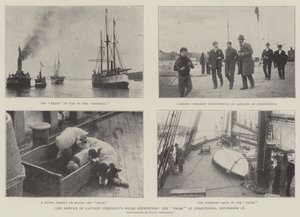 Il ritorno della spedizione polare del capitano Sverdrup, la Fram a Christiania, 28 settembre da English Photographer