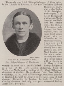 Il Reverendo F E Ridgeway, DD, nuovo Vescovo Suffraganeo di Kensington