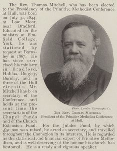 Il reverendo Thomas Mitchell, presidente della Primitive Methodist Conference a Hull da English Photographer