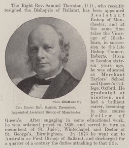 Il Reverendo Samuel Thornton, nominato vescovo assistente di Manchester da English Photographer