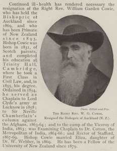 Il reverendo W G Cowie, ha rinunciato al vescovado di Auckland (Nuova Zelanda) da English Photographer