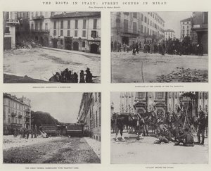 I disordini in Italia, scene di strada a Milano