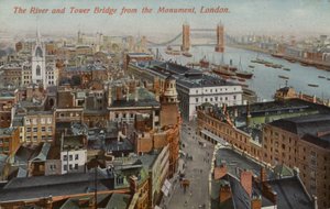 Il fiume e il Tower Bridge dal Monumento, Londra