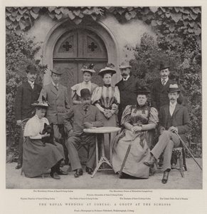 Il matrimonio reale a Coburg, un gruppo al castello da English Photographer