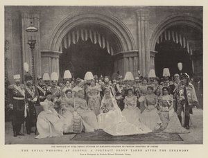 Il matrimonio reale a Coburgo, un gruppo di ritratti scattato dopo la cerimonia da English Photographer