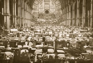 La Sala del Sonno, Alexandra Palace, illustrazione da Prigionieri tedeschi in Gran Bretagna da English Photographer