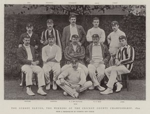 Il Surrey Eleven, i vincitori del campionato di cricket della contea, 1894 da English Photographer