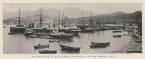 La città e il porto di Batum, parzialmente distrutti da un