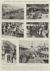 La crisi del Transvaal, partenza delle truppe da Aldershot e Southampton da English Photographer