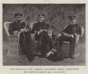 La Guerra del Transvaal, Ammiraglio Sir Robert Harris, comandante della Flotta a Simons Bay, e Staff da English Photographer
