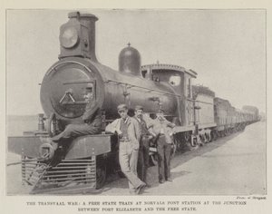 La Guerra del Transvaal, un Treno dello Stato Libero alla Stazione di Norvals Pont all