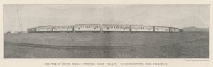 La guerra in Sudafrica, treno ospedale n. 3 H, a Charlestown, vicino a Volksrust da English Photographer
