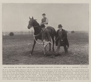 Il vincitore delle Due Mila e Mille Ghinee, lo scettro di Mr R S Sievier da English Photographer
