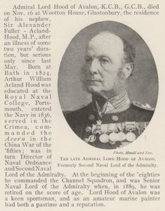 Il defunto ammiraglio Lord Hood di Avalon, ex secondo lord navale dell