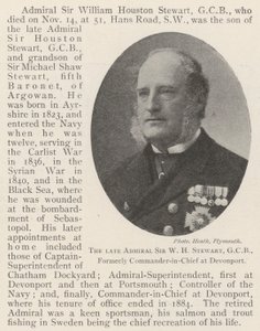 Il defunto ammiraglio sir W H Stewart, GCB, ex comandante in capo a Devonport