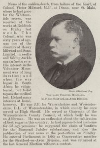 Il defunto Colonnello Milward, deputato per la divisione di Stratford-on-Avon da English Photographer