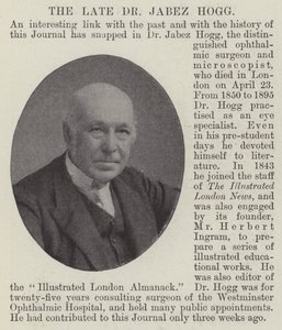 Il defunto dottor Jabez Hogg da English Photographer