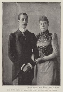Il defunto Duca di Clarence e la Principessa May di Teck da English Photographer