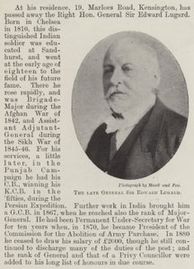Il defunto generale Sir Edward Lugard da English Photographer