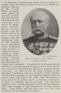 Il defunto generale Sir G Willis, veterano della Crimea